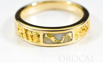 Gold Quartz Ring "Orocal" RL733NQ Genuine Hand Crafted Jewelry - 14K Gold Casting