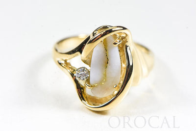 Gold Quartz Ring "Orocal" RL784DQ Genuine Hand Crafted Jewelry - 14K Gold Casting