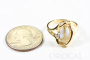 Gold Quartz Ring "Orocal" RL784DQ Genuine Hand Crafted Jewelry - 14K Gold Casting