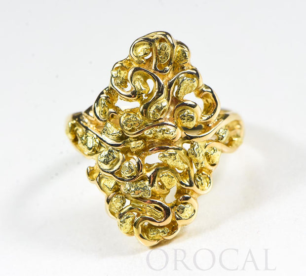 Gold Nugget Ladies Ring "Orocal" RL239 Genuine Hand Crafted Jewelry - 14K Gold Casting
