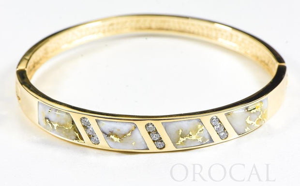 Gold Quartz Bracelet "Orocal" BBDL132D63Q Genuine Hand Crafted Jewelry - 14K Gold Casting
