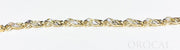Gold Quartz Bracelet "Orocal" BWB40Q Genuine Hand Crafted Jewelry - 14K Gold Casting
