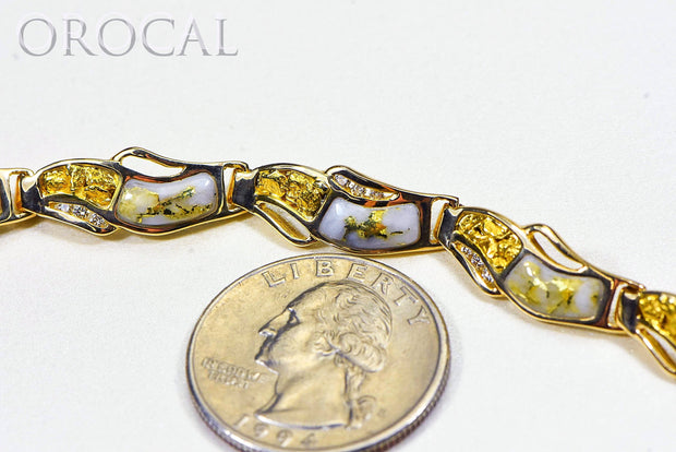 Gold Quartz Bracelet "Orocal" BWB24D36NQ Genuine Hand Crafted Jewelry - 14K Gold Casting