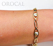Gold Quartz Bracelet "Orocal" BDLOV5LHQC89 Genuine Hand Crafted Jewelry - 14K Gold Casting
