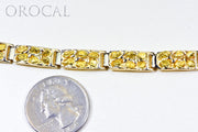 Gold Nugget Bracelet "Orocal" BFFB6L9 Genuine Hand Crafted Jewelry - 14K Gold Casting