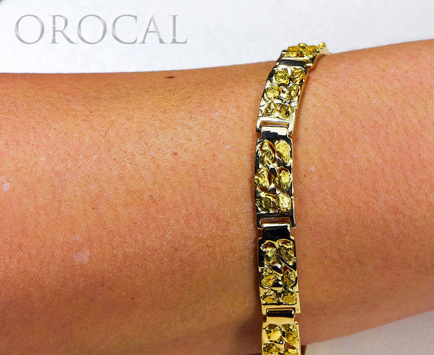 Gold Nugget Bracelet "Orocal" BFFB6L9 Genuine Hand Crafted Jewelry - 14K Gold Casting