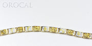 Gold Quartz Bracelet "Orocal" B12MMOLQL11 Genuine Hand Crafted Jewelry - 14K Gold Casting
