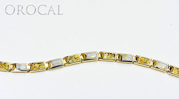 Gold Quartz Bracelet "Orocal" B6MM7N7Q Genuine Hand Crafted Jewelry - 14K Gold Casting