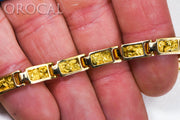 Gold Nugget Bracelet "Orocal" B6MM14L Genuine Hand Crafted Jewelry - 14K Gold Casting