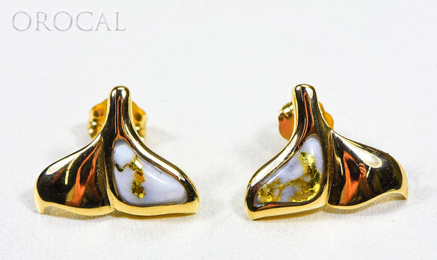 Gold Quartz Earrings "Orocal" EDLWT12Q Genuine Hand Crafted Jewelry - 14K Gold Casting