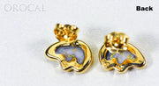 Gold Quartz Earrings "Orocal" EBR1SHQ Genuine Hand Crafted Jewelry - 14K Gold Casting