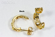 Gold Nugget Earrings "Orocal" EH18 Genuine Hand Crafted Jewelry - 14K Gold Casting