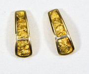 Gold Nugget Earrings "Orocal" EH41N Genuine Hand Crafted Jewelry - 14K Gold Casting