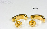 Gold Nugget Earrings "Orocal" EH41N Genuine Hand Crafted Jewelry - 14K Gold Casting