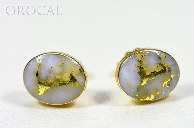 Gold Quartz Earrings "Orocal" EBZ8*6Q Genuine Hand Crafted Jewelry - 14K Gold Casting