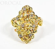 Gold Nugget Ladies Ring "Orocal" RL239D14 Genuine Hand Crafted Jewelry - 14K Casting