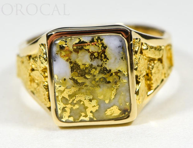 Gold Quartz Ring "Orocal" RM760Q Genuine Hand Crafted Jewelry - 14K Gold Casting