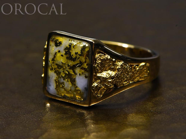 Gold Quartz Ring "Orocal" RM760Q Genuine Hand Crafted Jewelry - 14K Gold Casting