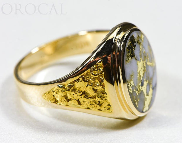 Gold Quartz Ring "Orocal" RM675Q Genuine Hand Crafted Jewelry - 14K Gold Casting
