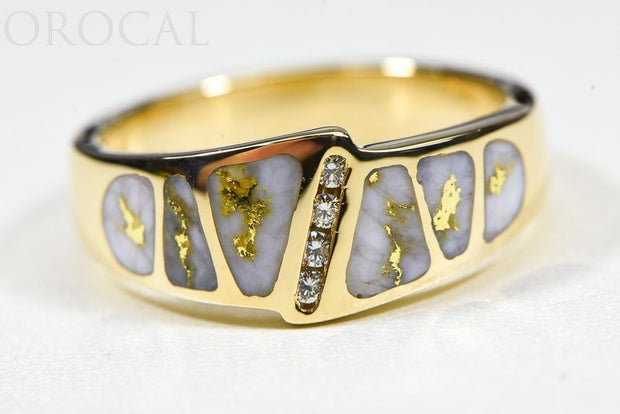 Gold Quartz Ring "Orocal" RM882D8Q Genuine Hand Crafted Jewelry - 14K Gold Casting