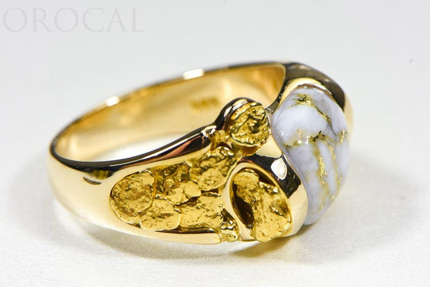 Gold Quartz Ring "Orocal" RM490Q Genuine Hand Crafted Jewelry - 14K Gold Casting