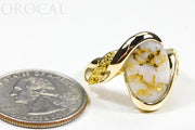 Gold Quartz Ring "Orocal" RL1002NQ Genuine Hand Crafted Jewelry - 14K Gold Casting