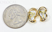 Gold Quartz Earrings "Orocal" EN784SQ Genuine Hand Crafted Jewelry - 14K Gold Casting