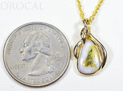Gold Quartz Pendant "Orocal" PN826QX Genuine Hand Crafted Jewelry - 14K Gold Yellow Gold Casting