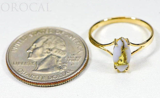 Gold Quartz Ladies Ring "Orocal" RL645Q Genuine Hand Crafted Jewelry - 14K Gold Casting