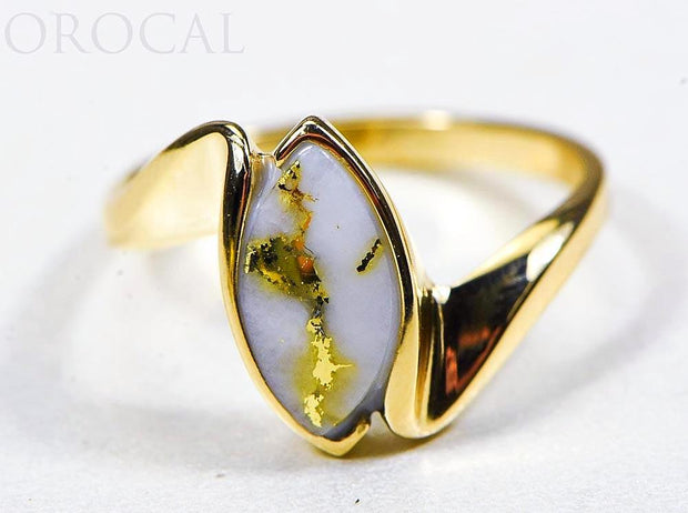 Gold Quartz Ladies Ring "Orocal" RL972Q Genuine Hand Crafted Jewelry - 14K Gold Casting