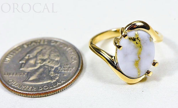 Gold Quartz Ladies Ring "Orocal" RL994LQ Genuine Hand Crafted Jewelry - 14K Gold Casting
