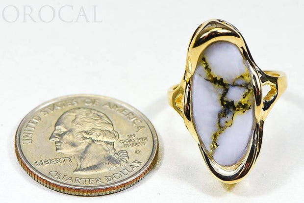 Gold Quartz Ladies Ring "Orocal" RLN790Q Genuine Hand Crafted Jewelry - 14K Gold Casting