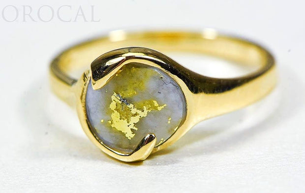 Gold Quartz Ladies Ring "Orocal" RL650Q Genuine Hand Crafted Jewelry - 14K Gold Casting