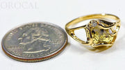 Gold Quartz Ladies Ring "Orocal" RL1079DQ Genuine Hand Crafted Jewelry - 14K Gold Casting