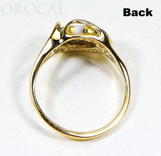 Gold Quartz Ladies Ring "Orocal" RL1079DQ Genuine Hand Crafted Jewelry - 14K Gold Casting