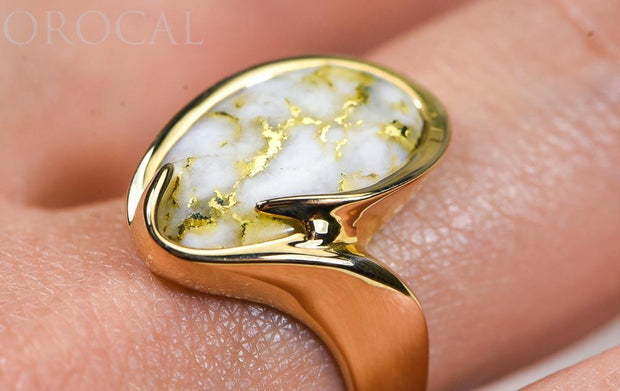 Gold Quartz Ladies Ring "Orocal" RL517Q Genuine Hand Crafted Jewelry - 14K Gold Casting
