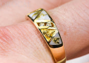 Gold Quartz Ring "Orocal" RM968D16NQ Genuine Hand Crafted Jewelry - 14K Gold Casting