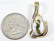 Gold Quartz Pendant "Orocal" PDL106D38QX Genuine Hand Crafted Jewelry - 14K Gold Yellow Gold Casting