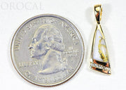 Gold Quartz Pendant "Orocal" PN1058DQ Genuine Hand Crafted Jewelry - 14K Gold Yellow Gold Casting