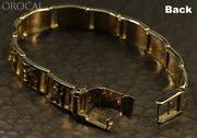 Gold Nugget Inlay Bracelet Orocal B10Mm11L Genuine Hand Crafted Jewelry - 14K Casting