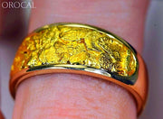 Gold Nugget Mens Ring Orocal Rm10Mmt Genuine Hand Crafted Jewelry - 14K Casting