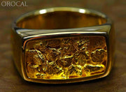 Gold Nugget Mens Ring Orocal Rm1109N Genuine Hand Crafted Jewelry - 14K Casting