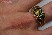 Gold Nugget Mens Ring Orocal Rm654 Genuine Hand Crafted Jewelry - 14K Casting