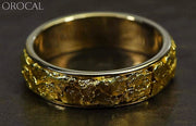 Gold Nugget Mens Ring Orocal Rm6Mm Genuine Hand Crafted Jewelry - 14K Casting