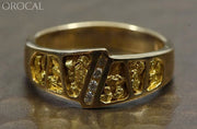 Gold Nugget Mens Ring Orocal Rm882Dn Genuine Hand Crafted Jewelry - 14K Casting