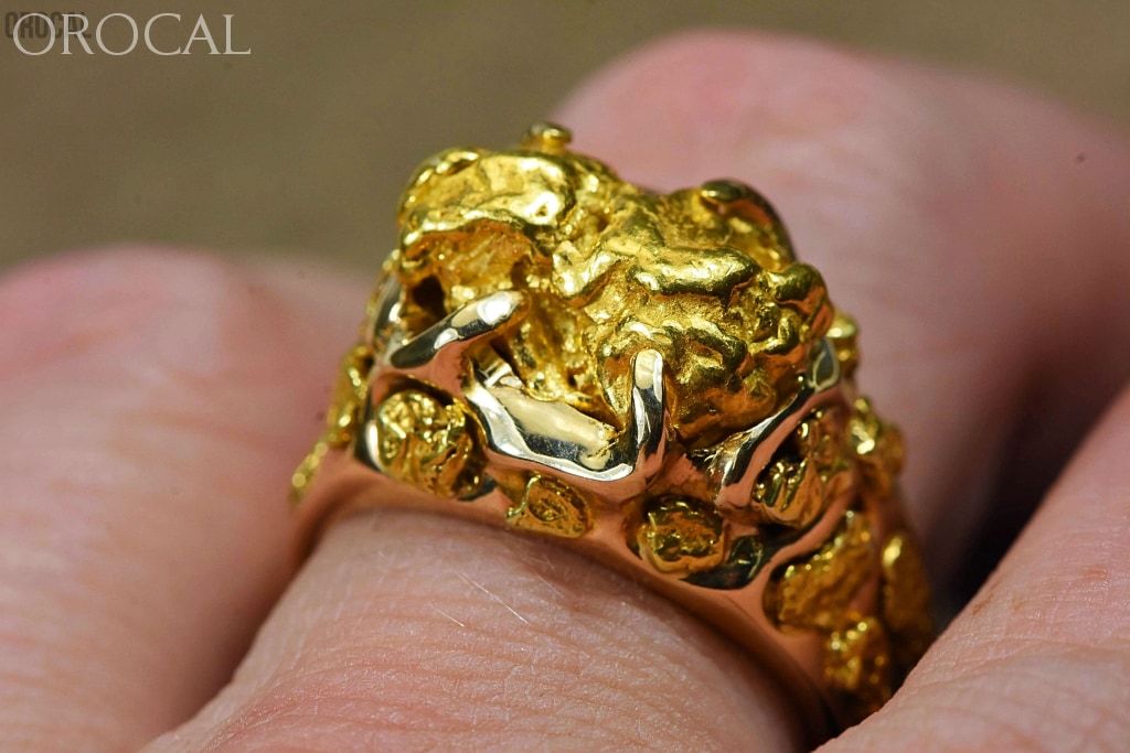 Gold Nugget Men's Ring 