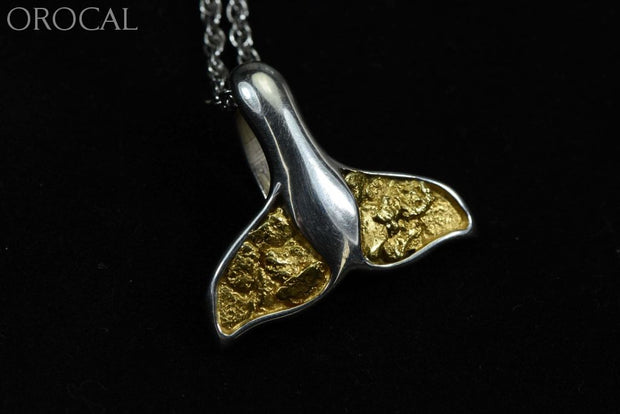 Gold Nugget Pendant Whales Tail - Sterling Silver Special Pwt34Nss Hand Made Jewelry Specials