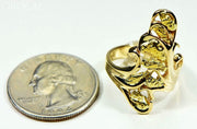 Gold Nugget Womens Ring Orocal Rl469 Genuine Hand Crafted Jewelry - 14K Casting
