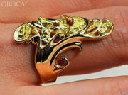 Gold Nugget Womens Ring Orocal Rl469 Genuine Hand Crafted Jewelry - 14K Casting