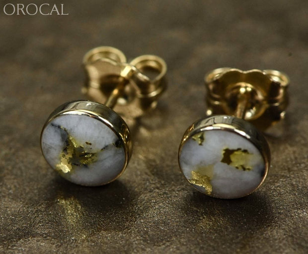 Gold Quartz Earrings Orocal Ebz6Mmq Genuine Hand Crafted Jewelry - 14K Yellow Casting